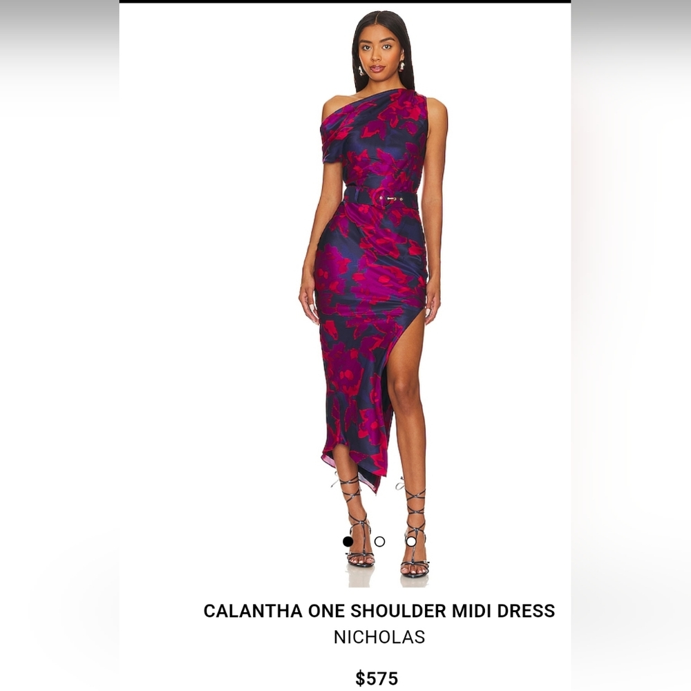 Nwt Nicholas Calantha silk-blend midi dress- size 6 us